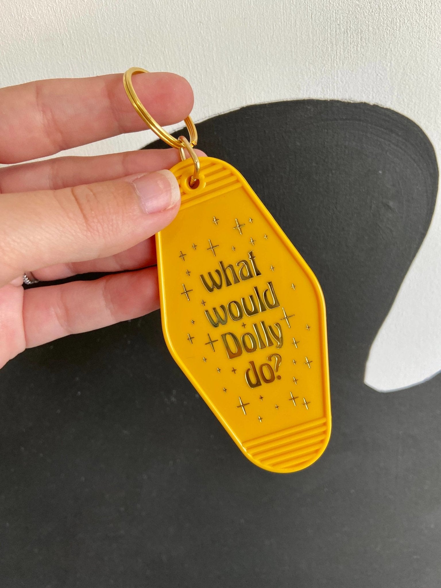 What Would Dolly Do Retro Motel Keychain - The Disco Edit